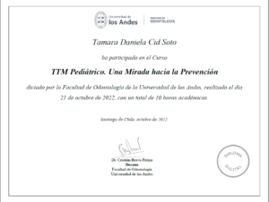 Curso "TTM Pediátrico. Una Mirada hacia la Prevención"